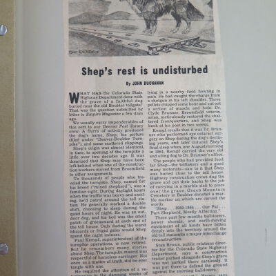 Scrapbook of Broomfield newpaper articles 1968 - 1972
