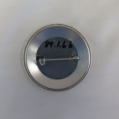 Back of button.: Origsize: 2.25" (dia); Origformat: Artifact