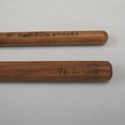 Number on crochet hooks.: Origsize: 0.5" (w) x 10.5" (l); Origformat: Artifact