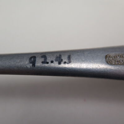 Number on ladle: Origsize: 11.5" (l) x 3.75" (d; Origformat: Artifact