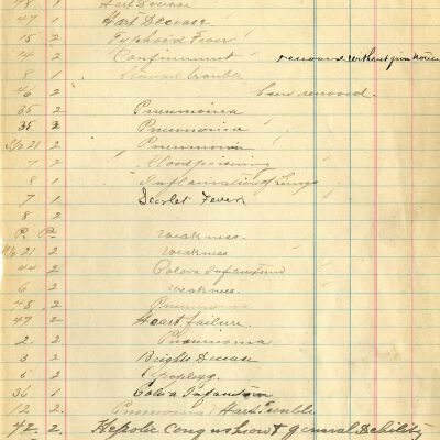Burial Records Journal, Page 3, Access Copy: Origsize: Approx. 7.5" x 12"; Origformat: Book; Resolution: 300dpi