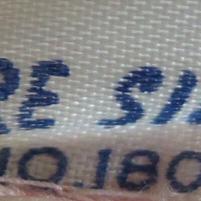 Tag on handkerchief: Origsize: 7" (w) x 7" (l); Origformat: Artifact
