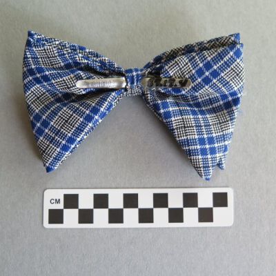 Back of bowtie: Origsize: 3" (w) x 5" (l); Origformat: Artifact