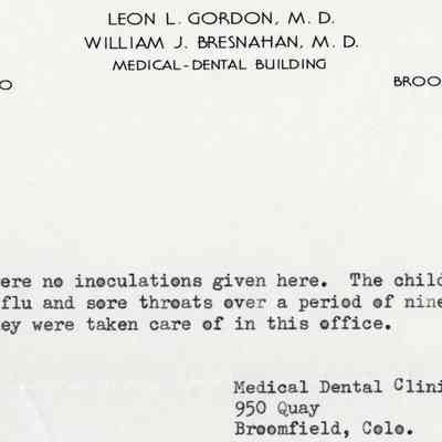 Doctor's Note and Envelope