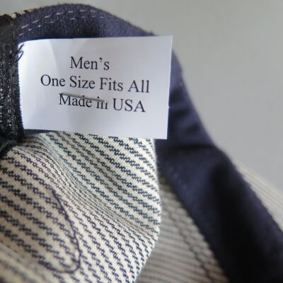 Tag in hat.: Origsize: 5" (h) x 9.5" (w) x; Origformat: Artifact
