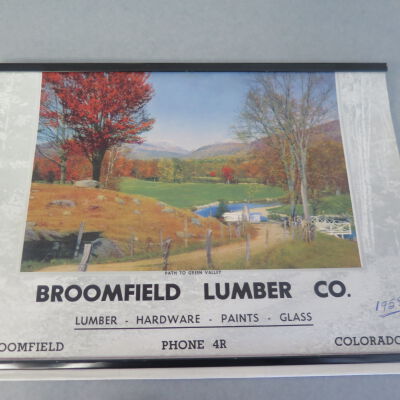 Broomfield Lumber Co. Calendar 1958