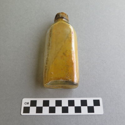 Other side of bottle.: Origsize: 14" (h) x 2.5" (w) x; Origformat: Artifact
