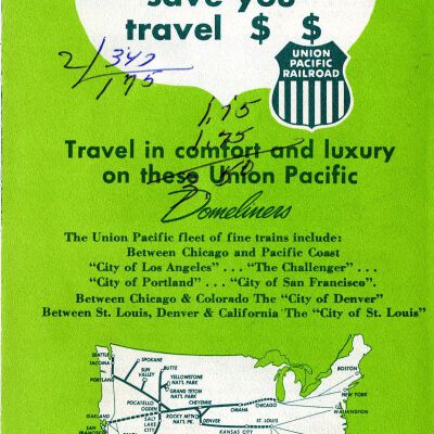 Union Pacific Brochure, back: Origsize: 4" x 9"; Resolution: 300dpi