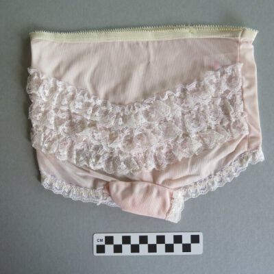 Back of panties: Origsize: 9" (w) x 10" (l); Origformat: Artifact