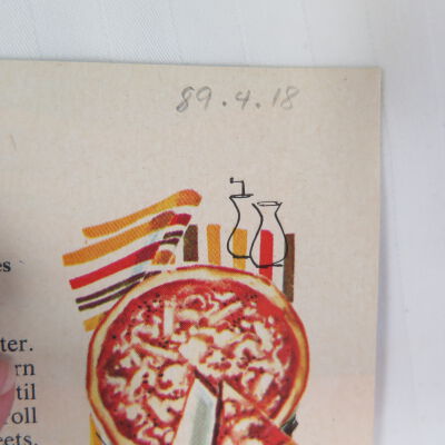 Number on cookbook.: Origsize: 7.25" (h) x 5.5" (w); Origformat: Artifact