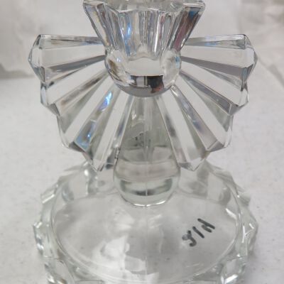 Side of one candle holder: Origsize: 5.5" (h) x 4.25" (w); Origformat: Artifact