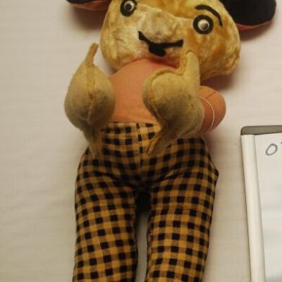 Front of stuffed animal: Origsize: 23" (h) x 13"(w) x 1; Origformat: Artifact