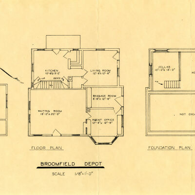 Positive Blueprint of the Broomfield Depot, Floor Plans