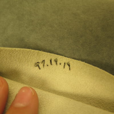 Number inside gloves.: Origsize: 4.5" (w) x 15" (l); Origformat: Artifact