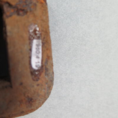 Number of padlock.: Origsize: 1.5" (h) x 2.5" (w); Origformat: Artifact