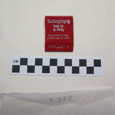 Taratino's Italian Restaurant Matchbook