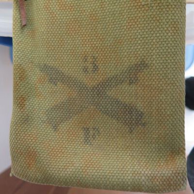 Close up of stamp: Origsize: 5.5" (w) x 26.5" (l); Origformat: Artifact