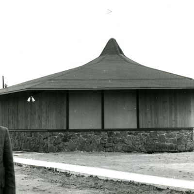 Man in Front of Broomfield Presbyterian Church