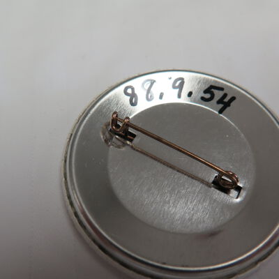 Back of button.: Origsize: 2.25" (dia); Origformat: Artifact
