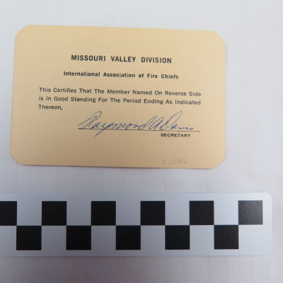 Back of card.: Origsize: 4" (w) x 2.5" (l); Origformat: Artifact