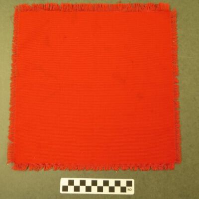 Back of napkin.: Origsize: 11" (w) x 11" (l); Origformat: Artifact