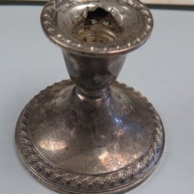 Candle holder: Origsize: 3.5"(h) x 3.5" (d); Origformat: Artifact