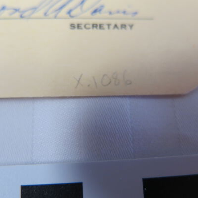 Number on card.: Origsize: 4" (w) x 2.5" (l); Origformat: Artifact