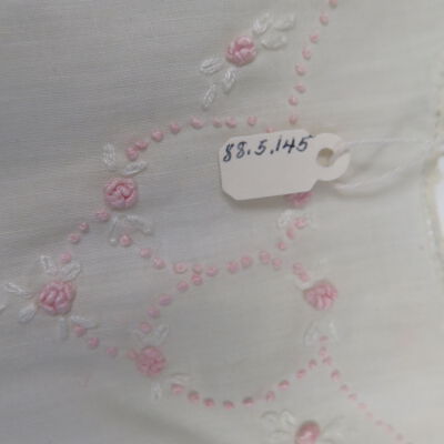 Number on dress.: Origsize: 10" (w) x 17" (l); Origformat: Artifact