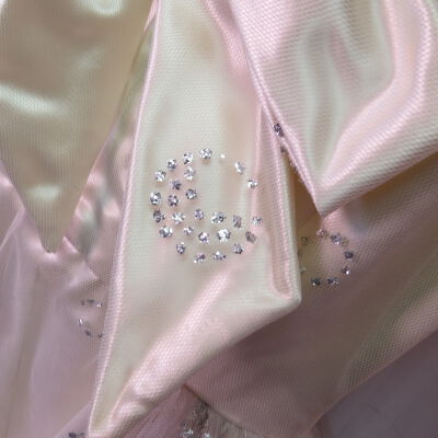 Wedding Dress of Rhinestone Netting