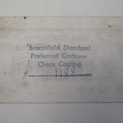 Back of card: Origsize: 3.5" (w) x 2" (l); Origformat: Artifact