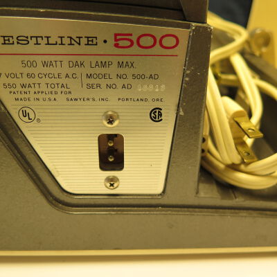 Label inside projector.: Origsize: 5.25" (h) x 11" (w); Origformat: Artifact