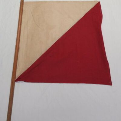 Flag: Origsize: 5.5" (w) x 26.5" (l); Origformat: Artifact