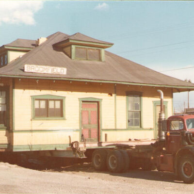 Broomfield Depot on a Flatbed Truck
