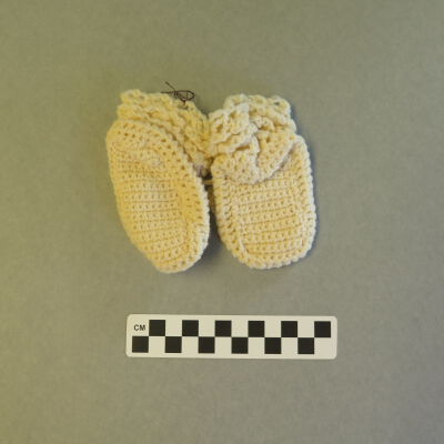 Back of booties: Origsize: 5" (w) x 9" (l); Origformat: Artifact