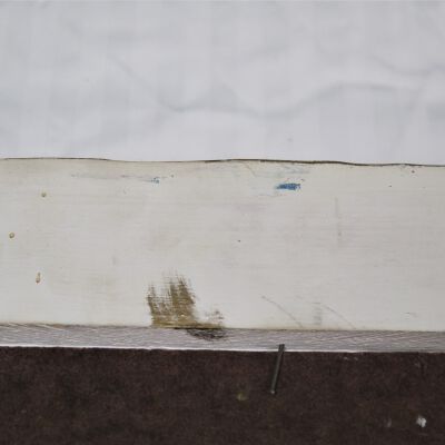 Condition: Gold and blue accretions on frame, top, verso (2018-09-12): Origformat: Artifact