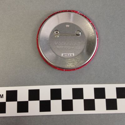 Back of button.: Origsize: 2.5" (dia); Origformat: Artifact