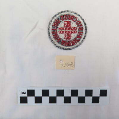 Back of patch.: Origsize: 2" (dia); Origformat: Artifact