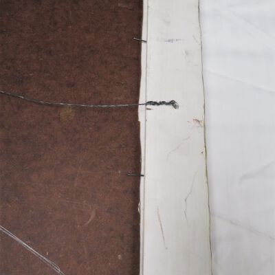 Condition: Accretions on frame, PR side, verso (2018-09-12): Origformat: Artifact