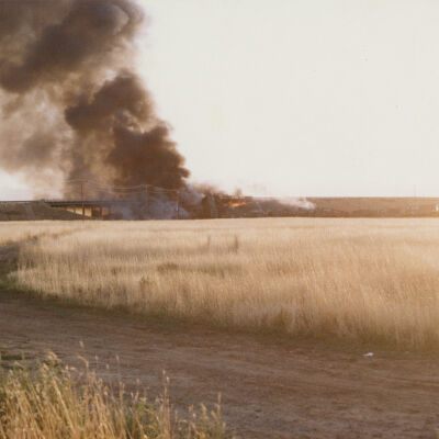 Wreckage of the 1985 Train Wreck Near US 36