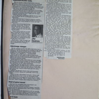 Scrapbook of Broomfield: March 1992 - December 1992