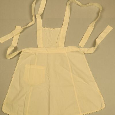 White Bib-style Apron