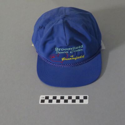 Front and top of hat.: Origsize: 5" (h) x 8" (w) x 11; Origformat: Artifact