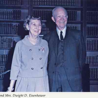 Postcard of Mamie and Dwight Eisenhower