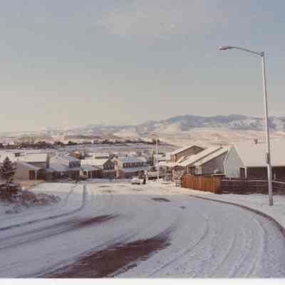 Looking southwest from Oak Circle