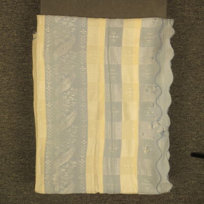 Blue and White Striped Tablecloth