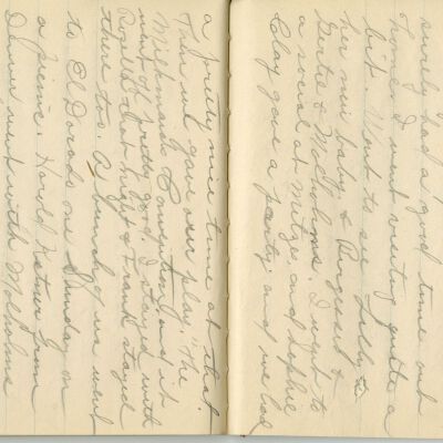 -Scanned as 300dpi jpeg by Tom Peyton as an access copy, 08/11/2015.  Pages cropped around edges by Tom Peyton, 08/27/2015.  File originally named, "2015.18.3 page 40-41 300 dpi c."  The object ID has since been changed from 2015.18.3 to 2015.18.2.
-File renamed and uploaded to PastPerfect by Kevin Smith,08/09/2016
