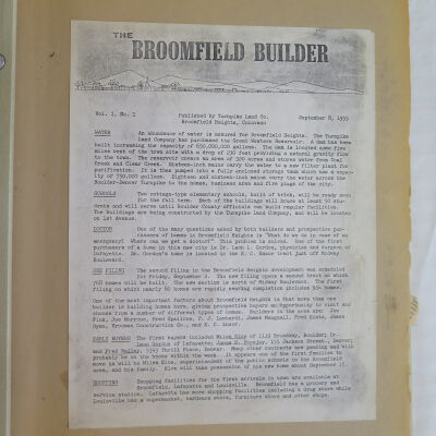 Scrapbook of Broomfield newpaper articles 1961 - 1964