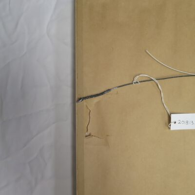 Condition: Tear on PL side, near top, verso (2018-08-29): Origformat: Artifact