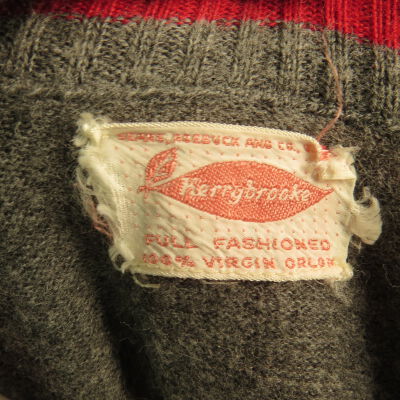 Cardigan, Grey and Red