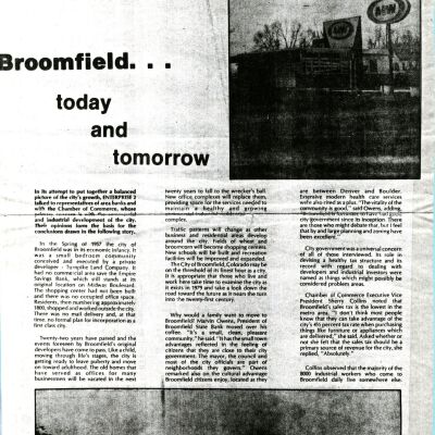 Broomfield...today and tomorrow